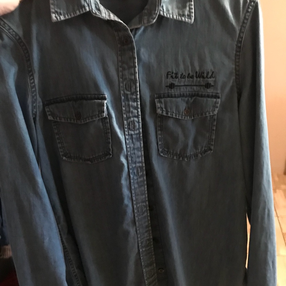 Blue jean button down